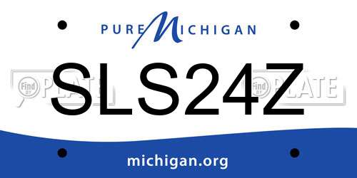 SLS24Z Michigan License Plate