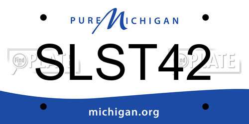 SLST42 Michigan License Plate