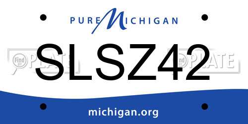 SLSZ42 Michigan License Plate