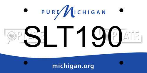 SLT190 Michigan License Plate