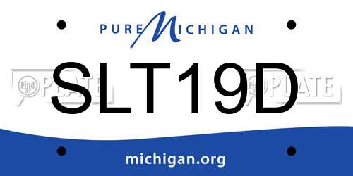 SLT19D Michigan License Plate