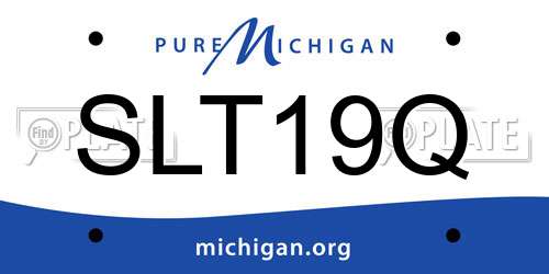 SLT19Q Michigan License Plate