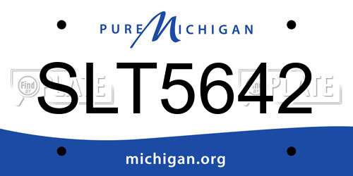 SLT5642 Michigan License Plate