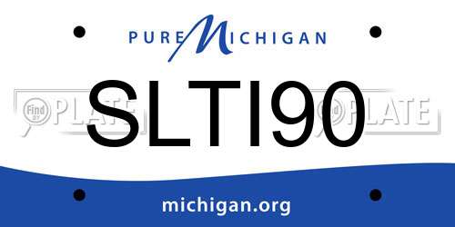 SLTI90 Michigan License Plate