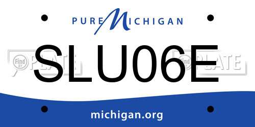 SLU06E Michigan License Plate