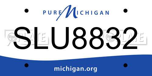 SLU8832 Michigan License Plate