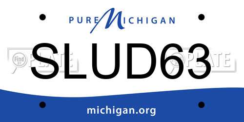 SLUD63 Michigan License Plate