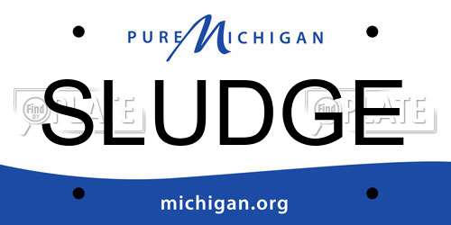 SLUDGE Michigan License Plate
