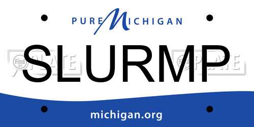SLURMP Michigan License Plate