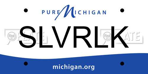 SLVRLK Michigan License Plate