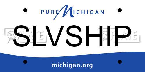 SLVSHIP Michigan License Plate