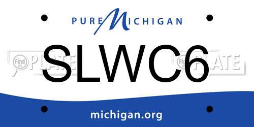 SLWC6 Michigan License Plate