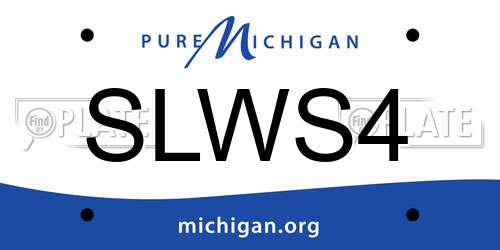 SLWS4 Michigan License Plate