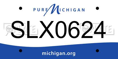 SLX0624 Michigan License Plate