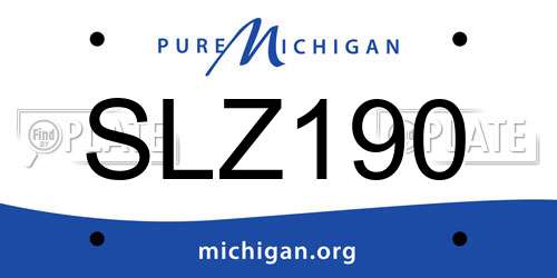 SLZ190 Michigan License Plate