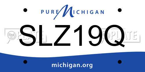 SLZ19Q Michigan License Plate