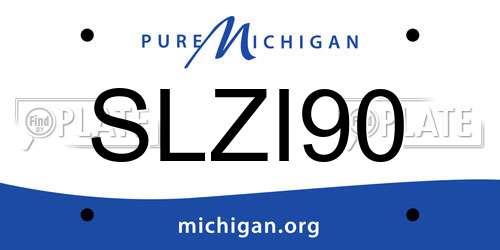 SLZI90 Michigan License Plate