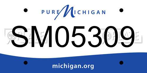 SM05309 Michigan License Plate