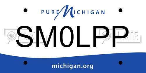 SM0LPP Michigan License Plate