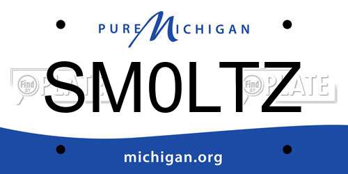 SM0LTZ Michigan License Plate