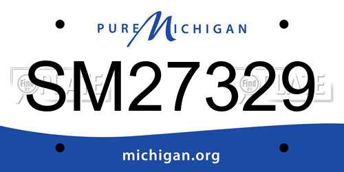 SM27329 Michigan License Plate