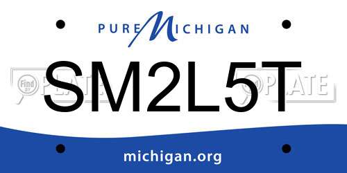 SM2L5T Michigan License Plate
