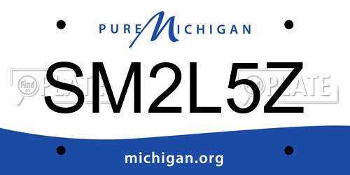 SM2L5Z Michigan License Plate