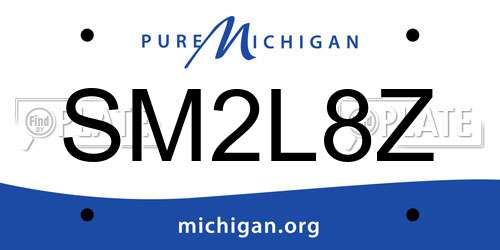 SM2L8Z Michigan License Plate