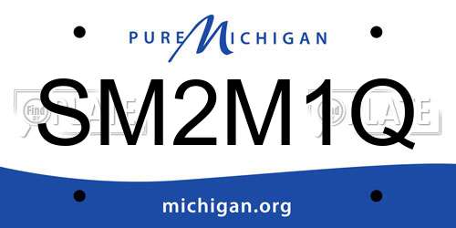 SM2M1Q Michigan License Plate