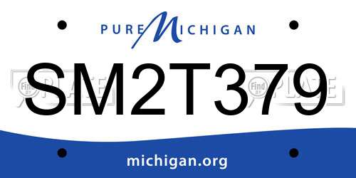 SM2T379 Michigan License Plate