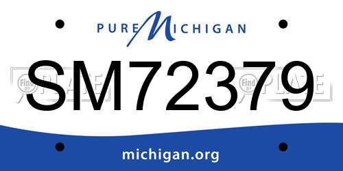 SM72379 Michigan License Plate