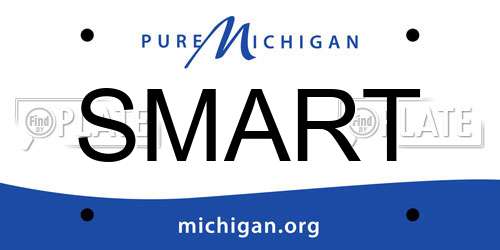 SMART Michigan License Plate