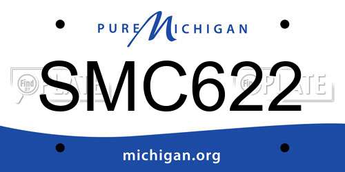 SMC622 Michigan License Plate