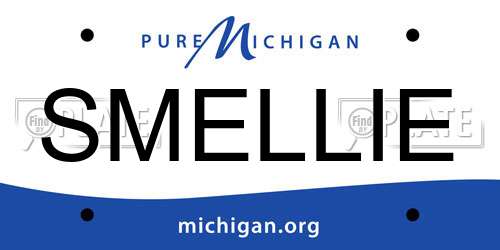 SMELLIE Michigan License Plate