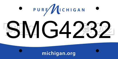 SMG4232 Michigan License Plate