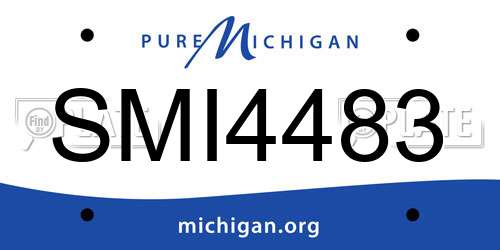 SMI4483 Michigan License Plate