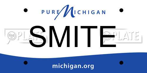 SMITE Michigan License Plate