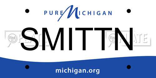 SMITTN Michigan License Plate
