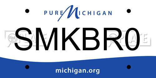 SMKBR0 Michigan License Plate