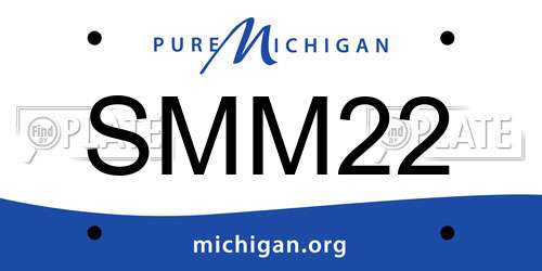 SMM22 Michigan License Plate