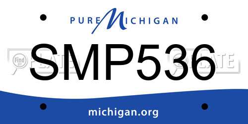 SMP536 Michigan License Plate