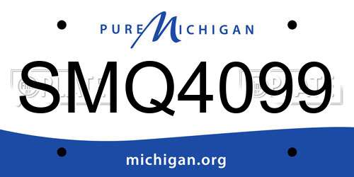 SMQ4099 Michigan License Plate