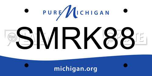 SMRK88 Michigan License Plate