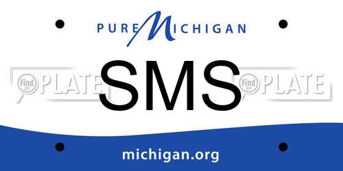 SMS Michigan License Plate