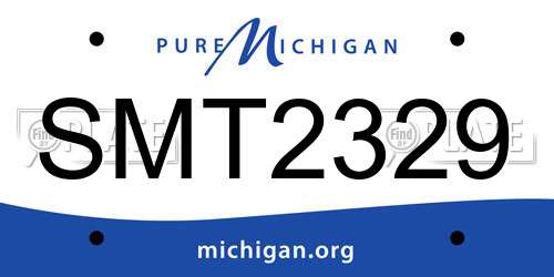 SMT2329 Michigan License Plate