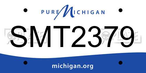SMT2379 Michigan License Plate