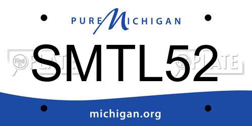 SMTL52 Michigan License Plate