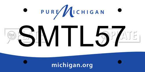 SMTL57 Michigan License Plate