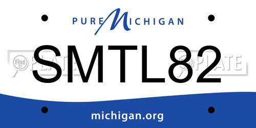 SMTL82 Michigan License Plate