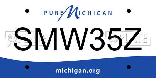 SMW35Z Michigan License Plate